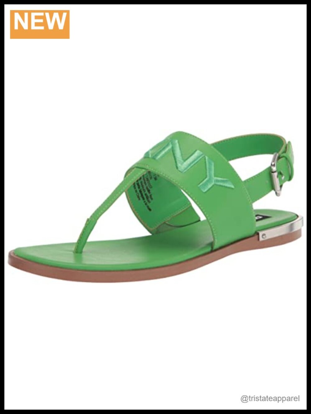DKNY Open Toe Stiletto Heel Slingback Sandal Hook & Loop Casual